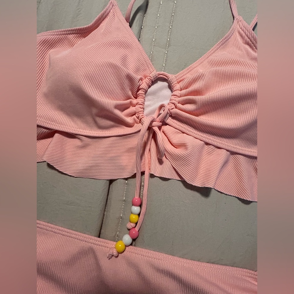 Pink Ruched Bikini Set - Picture 2 of 9